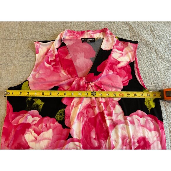 Karl Lagerfeld Women's Pink/Floral/Sleeveless/Boho Top/XL - Picture 9 of 13